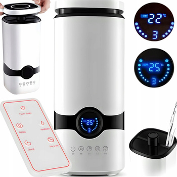 CoolStaff Ultrazvukový zvlhčovač vzduchu Automatický s dálkovým ovládáním Bílý difuzér 2v1