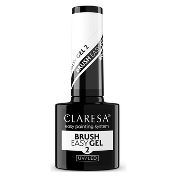 Claresa Easy Brush štětec na gel na nehty 2 Poloprůhledný mléčný 5g