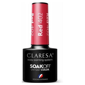 Claresa Hybridní lak na nehty červený 402 5g