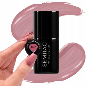 Semilac Hybridní lak na nehty Indian Rose 097 Dirty Pink Powder 7ml