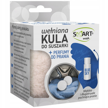 Smart Wash Woolen Dryer Ball + parfém Blue Sky Laundry 20 ml