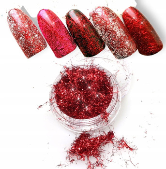 SpiderWeb červená dekorace na nehty červené nitě