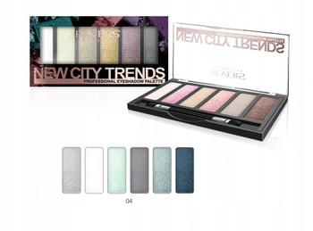 REVERS Paletka 6 očních stínů + aplikátor 2v1 NEW CITY TRENDS č. 04