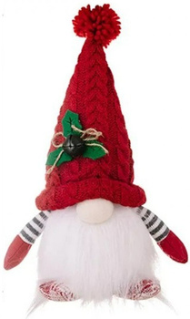 Vánoční trpaslík Vánoční trpaslík s vousy LED zářící červeně