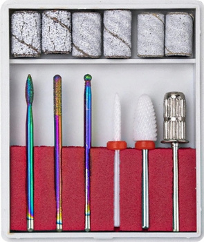 Diamantové frézy + sada Rainbow čepic 12 ks.