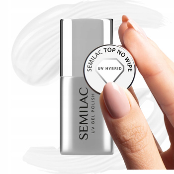 Semilac Nail Top No Wipe Matte Nail Effect Transparent 11ml