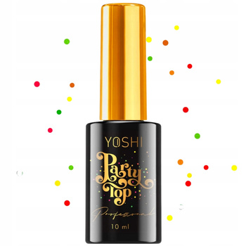 Yoshi Party Nail Top Hybrid No Wipe with Colorful Particles 10ml