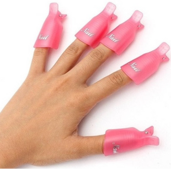 Klipy na odstranění acetonové manikúry Hybrid Removal Clips 5 ks.