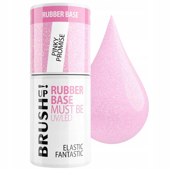Brush Up By Maxineczka Rubber Base Pinky Promise Glitter Hybrid Base 5g