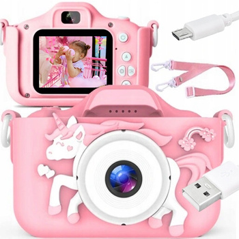 CoolStaff Digitální fotoaparát pro děti Unicorn Game Camera + pouzdro na šňůrku