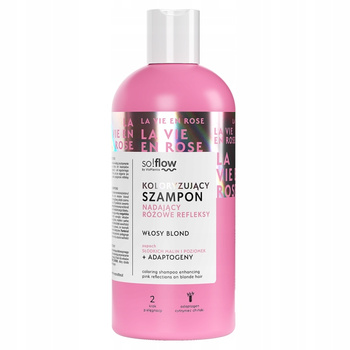 So Flow Pink Coloring Shampoo pro blond veganské vlasy 300 ml