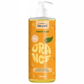 On Line Fruity Shot tekuté mýdlo na ruce s pumpičkou Orange 390 ml