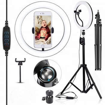 CoolStaff Ring Ring Lamp Ring LED stativ Selfie focení ve 3 barvách světla