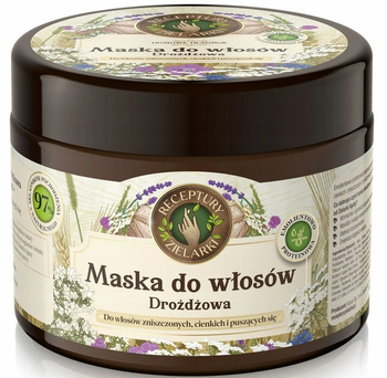 Herbalist's Recipes Kvasinková maska pro poškozené krepaté vlasy 300 ml