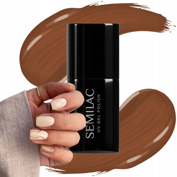 Semilac hybridní lak na nehty bahenní koupel 635 karamelově hnědý 7ml