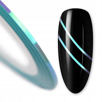 Světle modrá stuha na zdobení nehtů Nit č. 15