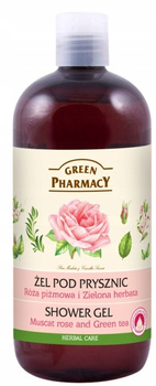 Green Pharmacy koupelový sprchový gel pižmová růže zelený čaj 500ml