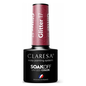 Claresa Hybridní lak na nehty Glitter 17 5g