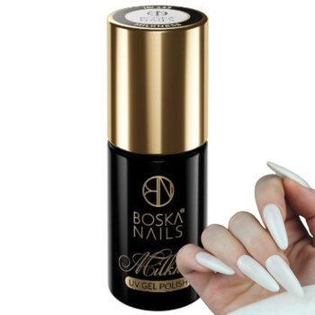 Boska Nails Hybrid Lak na nehty Milky White 442 Milkness 6ml