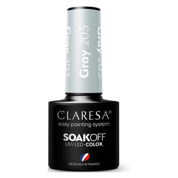 Claresa Hybridní lak na nehty šedý 203 5g