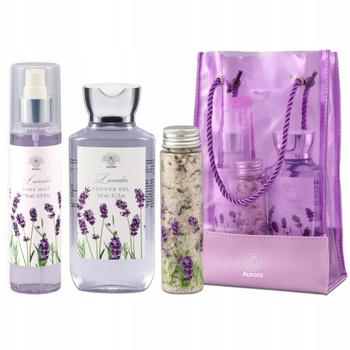 Dárková sada Aurora v sáčku Sprchový gel s mlhou a levandulovou solí
