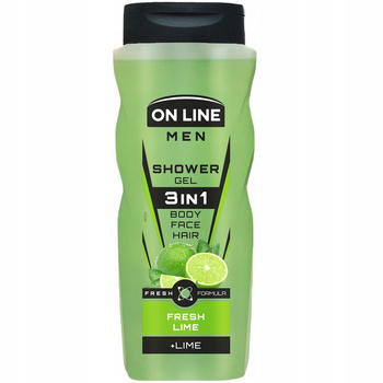 On Line Pánský sprchový gel 3v1 Face Body Hair Fresh Lime 410 ml