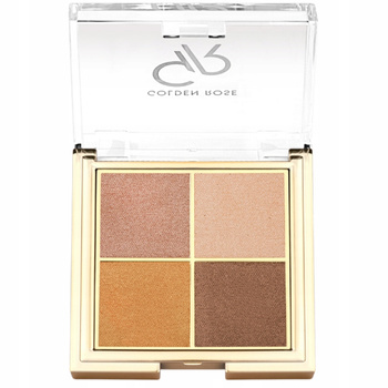 Golden Rose Quad paleta očních stínů Mix of Finishes 07 Bronze Vision