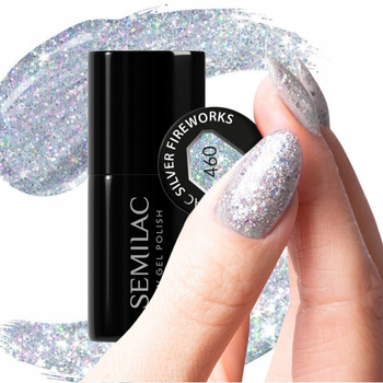 Semilac Hybrid Varnish Silver Fireworks 460 7ml