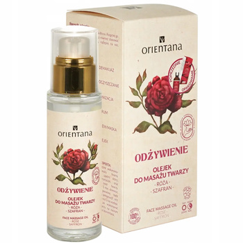 Orientana Výživný masážní olej na obličej s růžovým a šafránovým olejem 30 ml