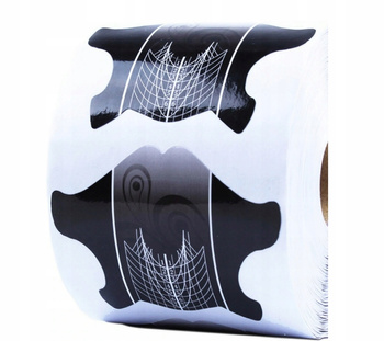 Šablony forem pro prodloužení nehtů Černá široká manikúra 100 kusů