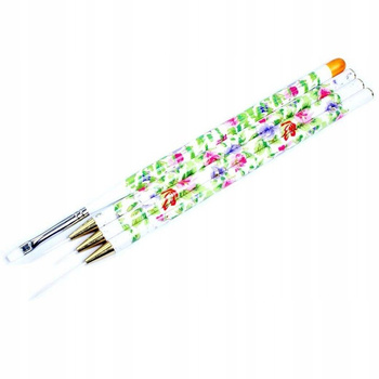 Sada štětců NA KVĚTOVÉ GELOVÉ DEKORACE 4 ks