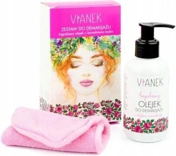 Vianek Make-up Removal Set Oil 150ml + Žínka