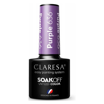 Claresa Hybridní lak na nehty Purple 636 5g