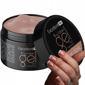 Vynikající PRO Single Phase Builder Gel na nehty LED/UV Cover Dark 50g