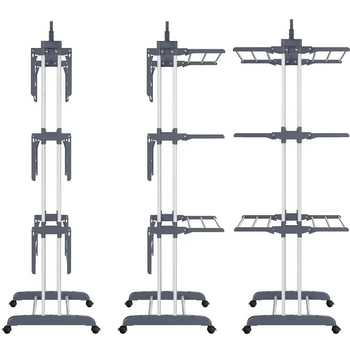 Vertikální sušák CoolStaff na prádlo, spodní prádlo, skládací, 3 úrovně, černý, 186 cm