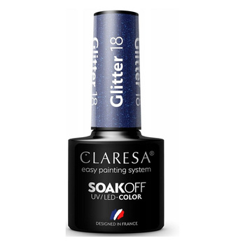 Claresa Hybridní lak na nehty Glitter 18 5g