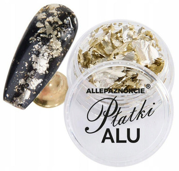 Nail Powder Metallic Alu Gold Flakes 07