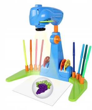 CoolStaff Projektor Projektor na kreslení pro děti Diapozitivy + 12 fixů + notebook