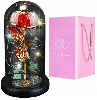 CoolStaff Crystal Eternal Rose LED ve skle Dárek CZ03