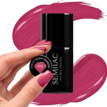 Semilac Hybridní lak na nehty Glossy Cranberry 066 Cranberry 7ml