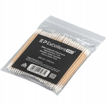 Excelentní PRO oboustranné mikro dřevěné tyčinky na manikúru 7cm 100 ks