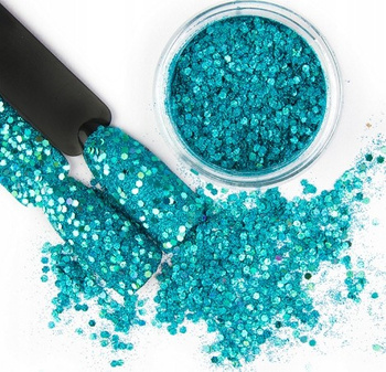Oceania Nail Effect modré husté třpytky 01