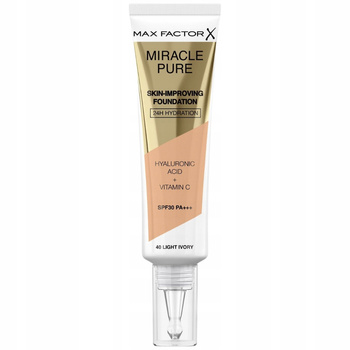 Max Factor Miracle Pure Moisturizing Face Foundation SPF30 040 Light Ivory