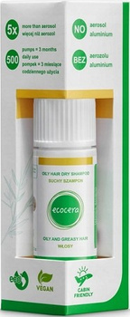 Suchý šampon Ecocera pro mastné vlasy