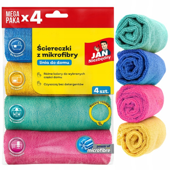 Jan Niezbędny Univerzální savé utěrky z mikrovlákna bez pruhů 4 kusy