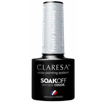 Claresa Hybridní lak na nehty Silver Grey Frosty Morning 5 5g