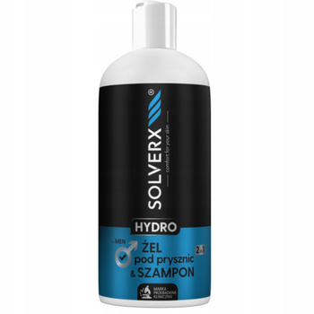 Solverx Hydro Men 2v1 sprchový gel a šampon na vlasy pro muže 400 ml
