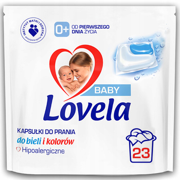 Lovela Baby Laundry Capsules bílé barvy 23 kusů