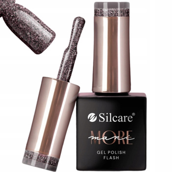 Silcare maniMore Hybridní lak na nehty s částicemi Flash Black 10g