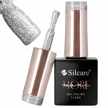 Silcare maniMore Hybridní lak na nehty s Flash Silver Particles 10g
